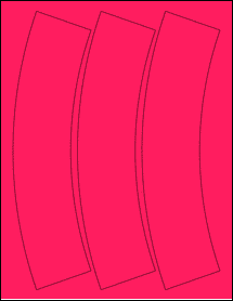 Sheet of 2.8745" x 10.2553" Fluorescent Pink labels