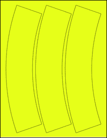 Sheet of 2.8745" x 10.2553" Fluorescent Yellow labels