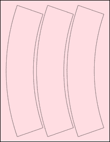 Sheet of 2.8745" x 10.2553" Pastel Pink labels