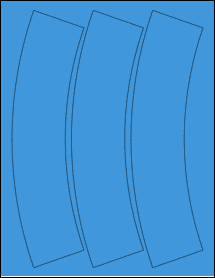 Sheet of 2.8745" x 10.2553" True Blue labels