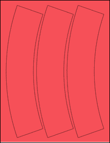 Sheet of 2.8745" x 10.2553" True Red labels