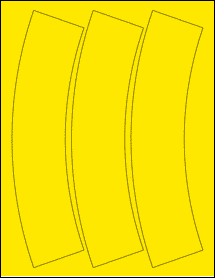 Sheet of 2.8745" x 10.2553" True Yellow labels