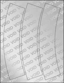 Sheet of 2.8745" x 10.2553" Void Silver Polyester labels