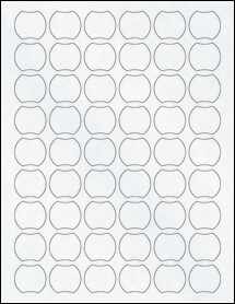 Sheet of 1.1486" x 1.0302" Clear Matte Inkjet labels