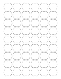 Sheet of 1.1486" x 1.0302" 100% Recycled White labels