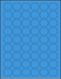 Sheet of 1.1486" x 1.0302" True Blue labels