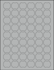 Sheet of 1.1486" x 1.0302" True Gray labels