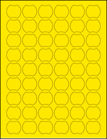 Sheet of 1.1486" x 1.0302" True Yellow labels