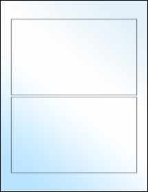 Sheet of 7.28" x 4.37" White Gloss Inkjet labels