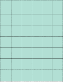 Sheet of 1.375" x 1.5" Pastel Green labels