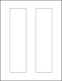 Sheet of 2.25" x 8.75" Weatherproof Polyester Laser labels