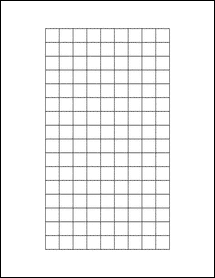 Sheet of 0.55" x 0.55" Blockout labels