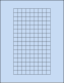 Sheet of 0.55" x 0.55" Pastel Blue labels