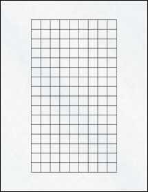 Sheet of 0.55" x 0.55" Clear Matte Inkjet labels