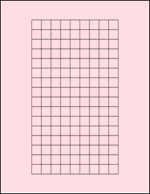 Sheet of 0.55" x 0.55" Pastel Pink labels