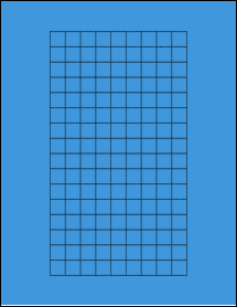 Sheet of 0.55" x 0.55" True Blue labels