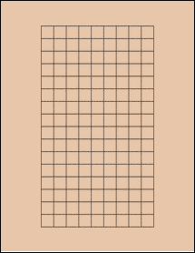 Sheet of 0.55" x 0.55" Light Tan labels