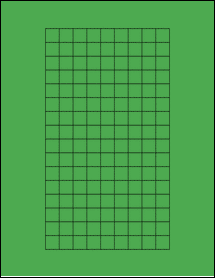 Sheet of 0.55" x 0.55" True Green labels