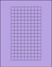 Sheet of 0.55" x 0.55" True Purple labels