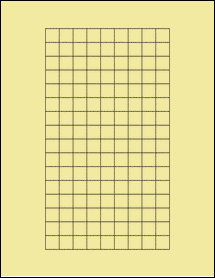 Sheet of 0.55" x 0.55" Pastel Yellow labels