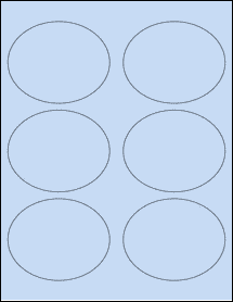 Sheet of 3.75" x 3" Pastel Blue labels