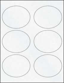 Sheet of 3.75" x 3" Clear Matte Inkjet labels