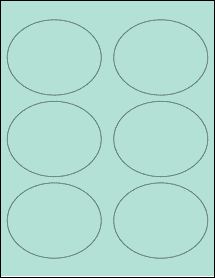 Sheet of 3.75" x 3" Pastel Green labels