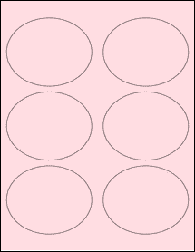 Sheet of 3.75" x 3" Pastel Pink labels