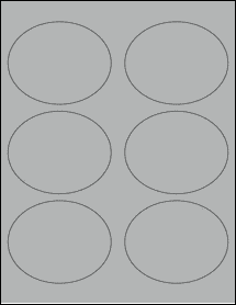 Sheet of 3.75" x 3" True Gray labels