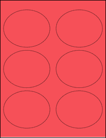 Sheet of 3.75" x 3" True Red labels