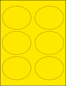 Sheet of 3.75" x 3" True Yellow labels