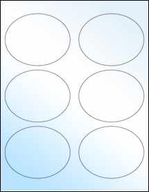 Sheet of 3.75" x 3" White Gloss Inkjet labels