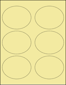 Sheet of 3.75" x 3" Pastel Yellow labels