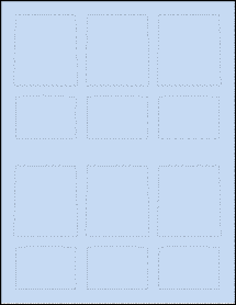 Sheet of 7.5259" x 4.4838" Pastel Blue labels