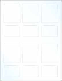 Sheet of 7.5259" x 4.4838" Clear Gloss Inkjet labels