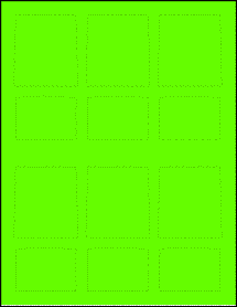 Sheet of 7.5259" x 4.4838" Fluorescent Green labels