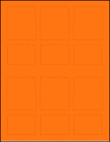 Sheet of 7.5259" x 4.4838" Fluorescent Orange labels