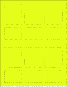 Sheet of 7.5259" x 4.4838" Fluorescent Yellow labels