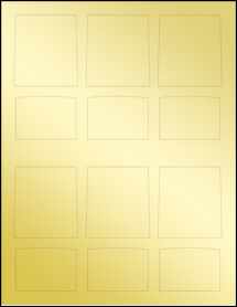Sheet of 7.5259" x 4.4838" Gold Foil Inkjet labels