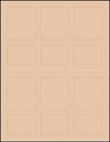 Sheet of 7.5259" x 4.4838" Light Tan labels