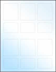 Sheet of 7.5259" x 4.4838" White Gloss Inkjet labels