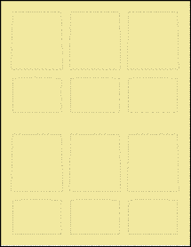 Sheet of 7.5259" x 4.4838" Pastel Yellow labels