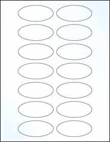 Sheet of 2.75" x 1.25" Clear Gloss Inkjet labels