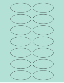 Sheet of 2.75" x 1.25" Pastel Green labels