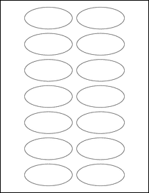 Sheet of 2.75" x 1.25" Weatherproof Polyester Laser labels