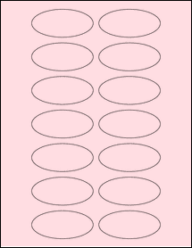 Sheet of 2.75" x 1.25" Pastel Pink labels