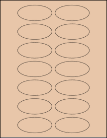 Sheet of 2.75" x 1.25" Light Tan labels