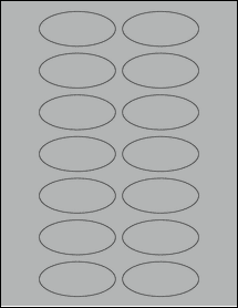 Sheet of 2.75" x 1.25" True Gray labels