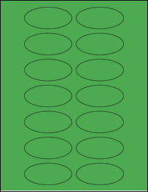 Sheet of 2.75" x 1.25" True Green labels