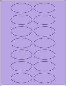 Sheet of 2.75" x 1.25" True Purple labels